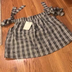 Gray and White Plaid Shirt